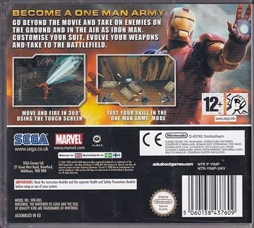 Iron Man The Official Videogame - Manual Mangler - Nintendo DS (B Grade) (Genbrug)